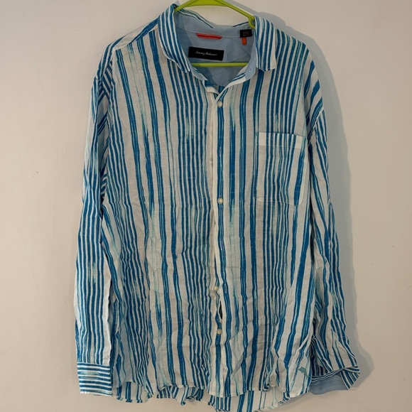 Tommy Bahama Other - Tommy Bahama Blue and White Striped Shirt